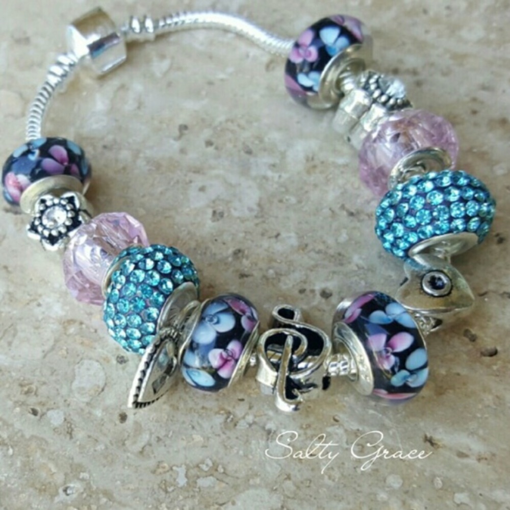 Music lover, band, teacher charm bracelet